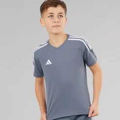 Børne Junior Tiro 23 League T Shirt Team Onix/​Hvid
