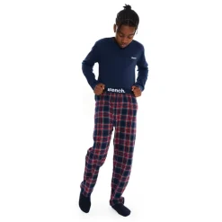 Drenge Folau Flanel Check Lounge Bukser Blå/​Rød/​Hvid/​Gul Check Flanel