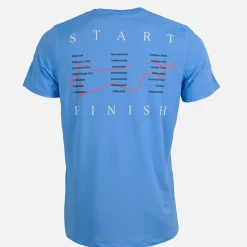 Herre Berlin Halv Marathon Løbe Top Blue Burst