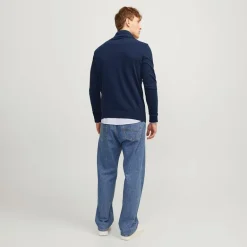 Herre Emil Strik 1/​2 Zip Jumper Navy