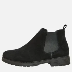 Herre FC Suede Chelsea Støvler med Knopper Sort Suede