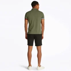 Herre Flag Manchet Slim Fit Polo Battle Grøn