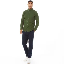 Herre Oxford Langærmet shirts Mørk Grøn