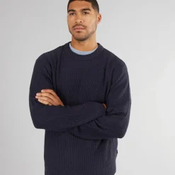 Herre Rice Strikket Jumper Navy Blazer