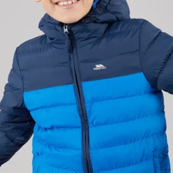 Junior Drenge Oskar Vatteret Hættejakke Navy /​ Blå