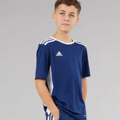 Junior Entrada 18 T-shirt Dark Blue/​Hvid