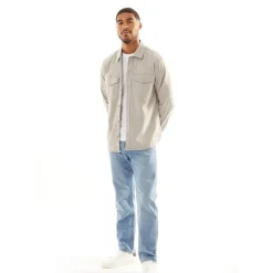 Mænd Dave Stretch Overshirt Spøgelsesgrå