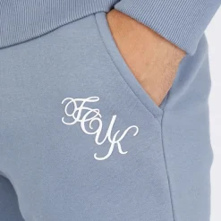 Mænd Script Træningstøj Lyseblå Melange/​Hvid