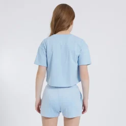 Piger Heart Boxy And Velour Sæt Blå