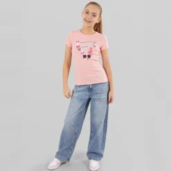 Piger T-shirt Cotton Candy Pink